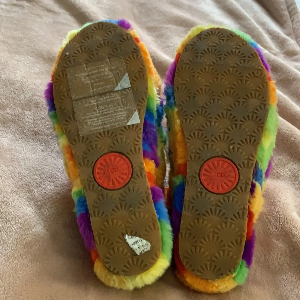 UGG Pride Fluff Yeah Faux Fur Slingback Sandal - Picture 4 of 7